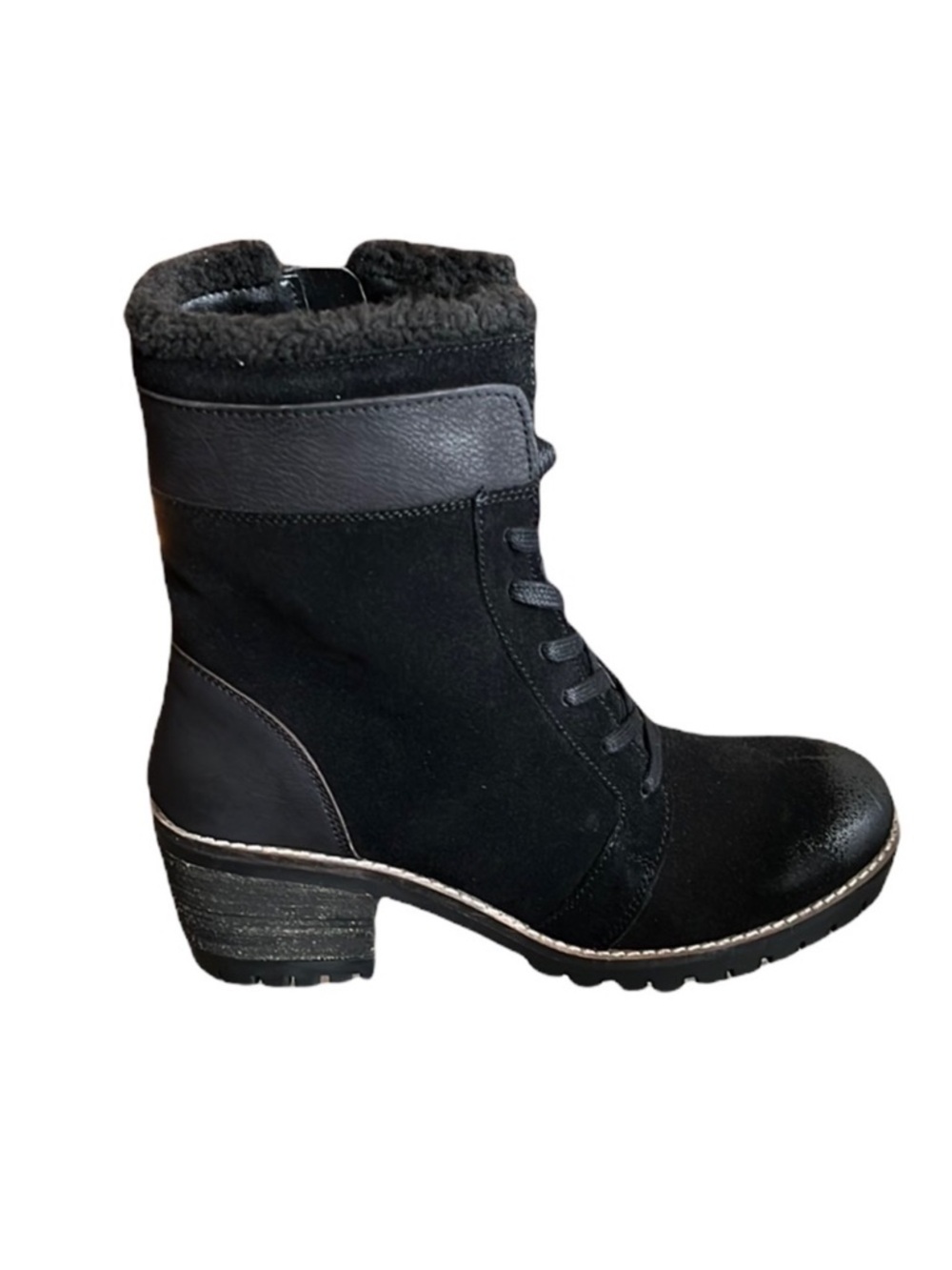 Vintage Foundry Scarlett Black Leather Boots Size 8 NWT
